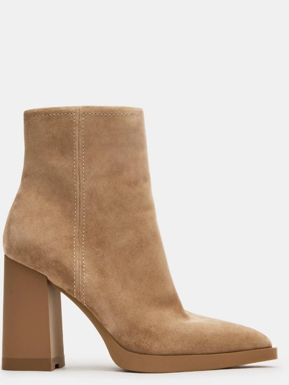 Steve Madden Bootie Women's Size 8M in Color SAND SUEDE New never worn w/o Box